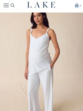 Maternity DreamModal™ Kimono Three-Piece Set in Fog